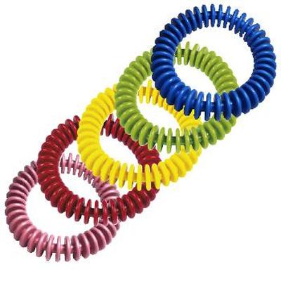 Anneau cannelé super souple – Jaune, vert, rouge, bleu ou rose