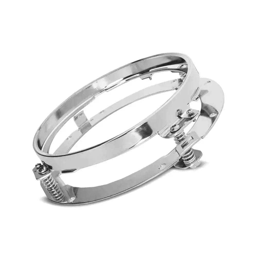 Anneau de fixation pour phare 7″ compatible avec Harley – Chrome – Image 3