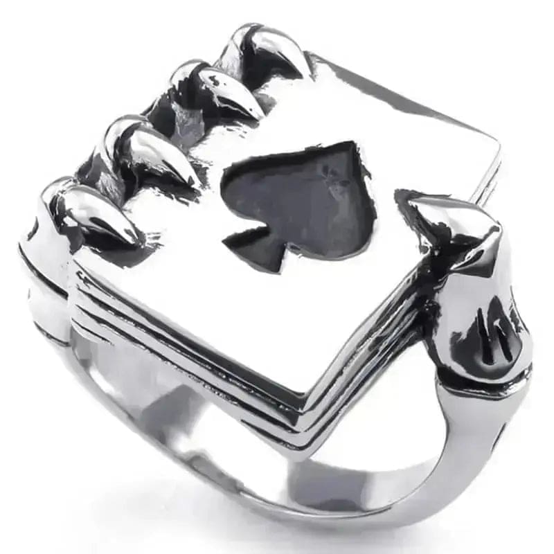 Bague en acier – Carte d’As – Image 2