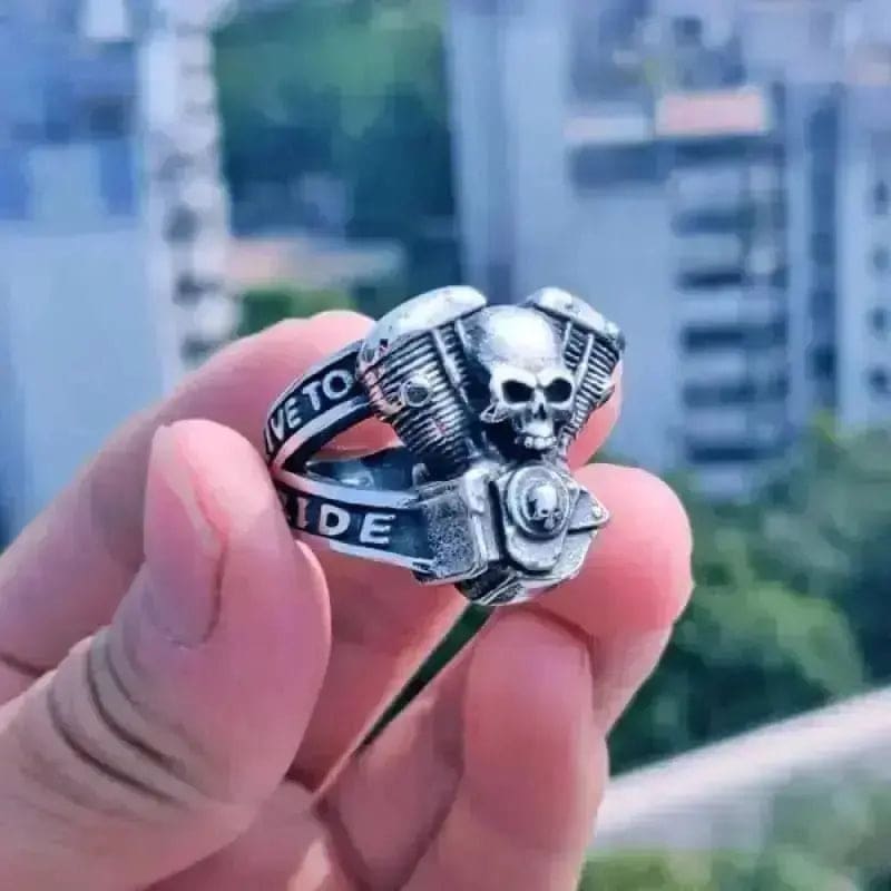 Bague en acier – Live to Ride – Image 3
